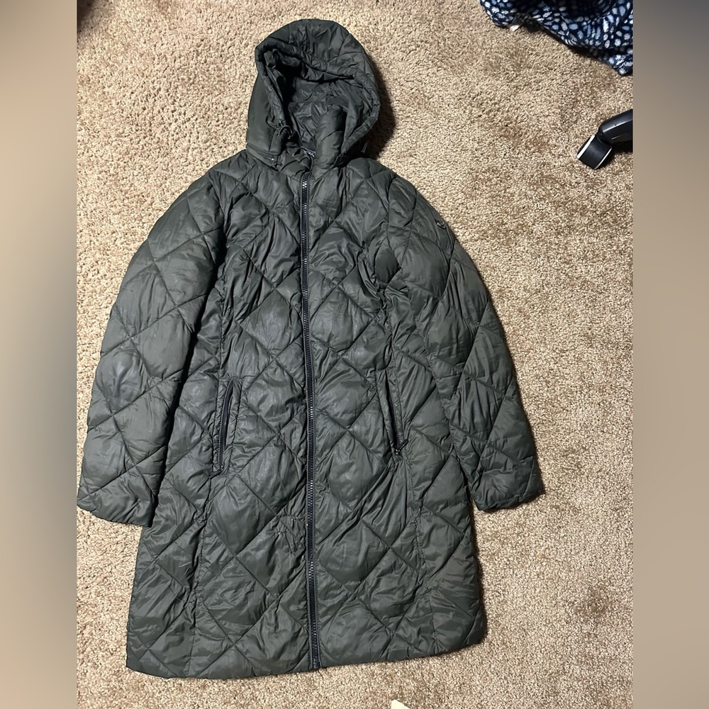 MICHAEL Michael Kors Quilted Puffer Jacket - Dark Green